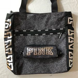 Pink Victoria’s Secret Tote Bag Set NWT